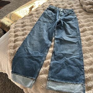 NWT AGOLDE DAME CUFFED JEANS SZ 25 MEDIUM WASH